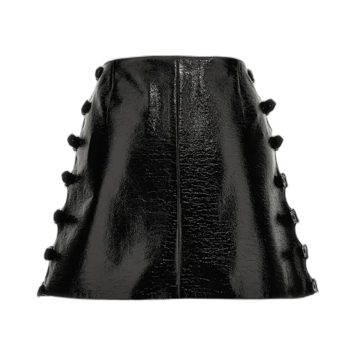 Multi Sangle Vinyl Mini Skirt