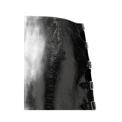 Multi Sangle Vinyl Mini Skirt