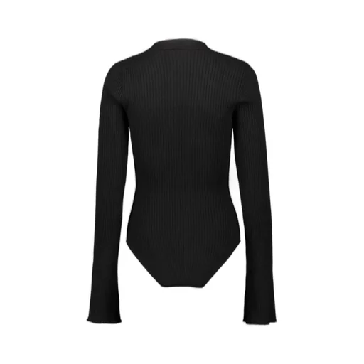 V-Neck Ribbed Bodysuit