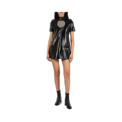Cut-Out Short-Sleeved Mini Dress