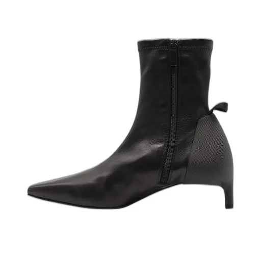 Scuba Stretch Leather Ankle Boots