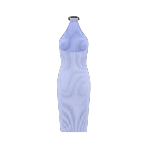 Rib-Knit Suspenders Dress