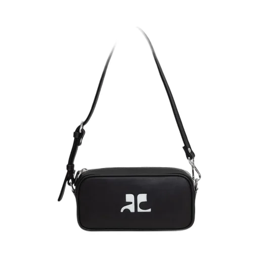 Logo Detailed Zipped Shoulder Bag