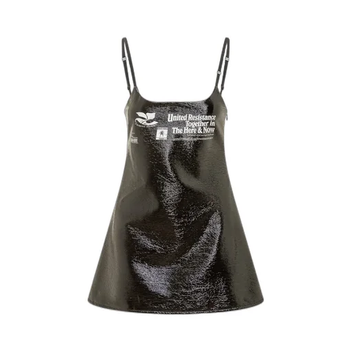 Resistance Vinyl Mini Slip Dress