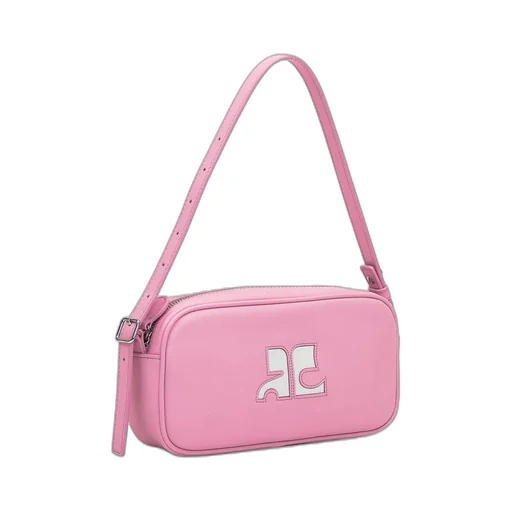 Logo Patch Zip-Up Shoulder Bag
