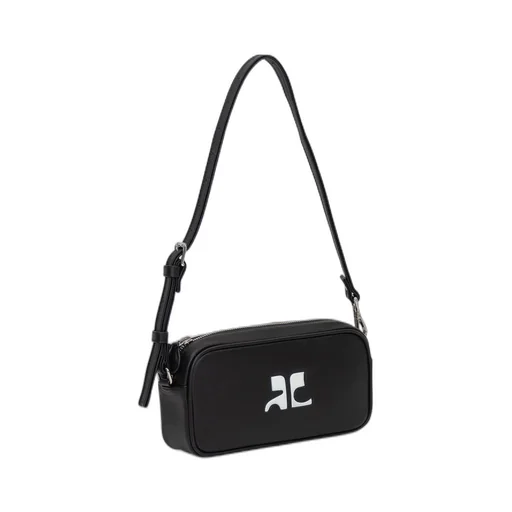 Logo Detailed Zipped Shoulder Bag