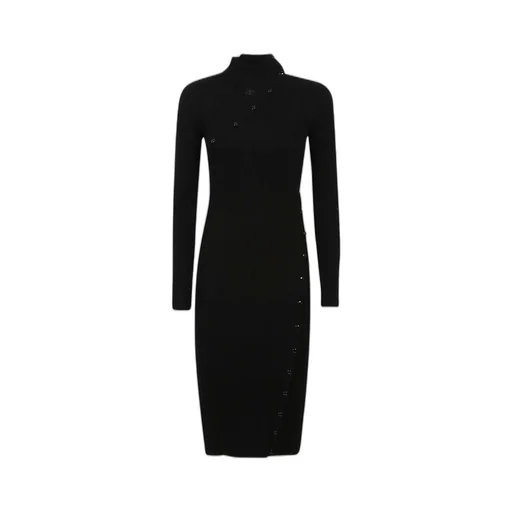 Turtleneck Ribbed Knit Dress
