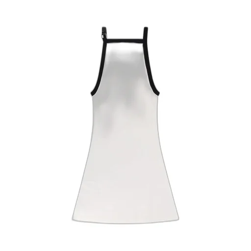 Buckle Detailed Halter-Neck Dress