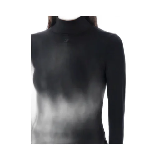 Techno Mock Neck Long-Sleeved T-Shirt