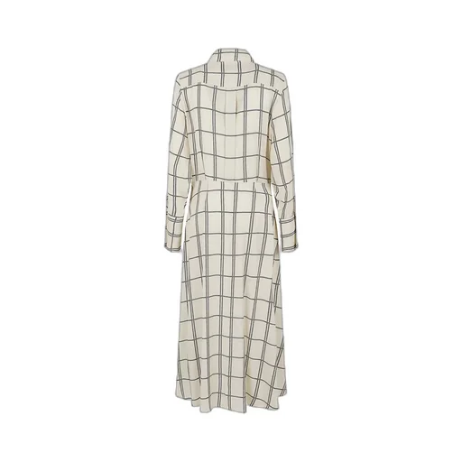 Bordeaux Check Midi Dress