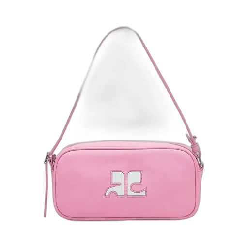 Logo Patch Zip-Up Shoulder Bag