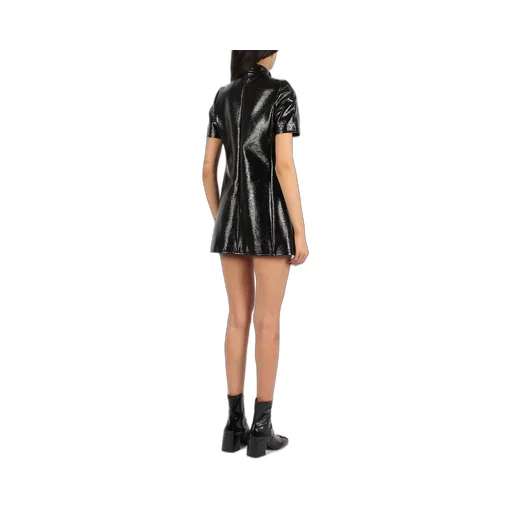 Cut-Out Short-Sleeved Mini Dress