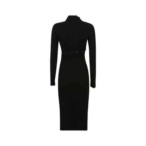 Turtleneck Ribbed Knit Dress