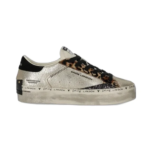 Distressed Lace-Up Sneakers