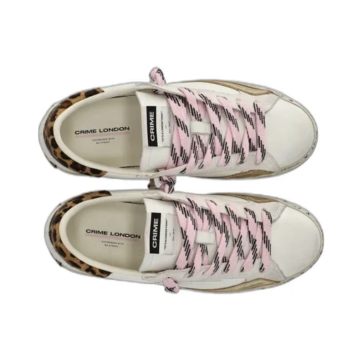 Distressed Lace-Up Sneakers
