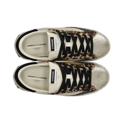 Distressed Lace-Up Sneakers