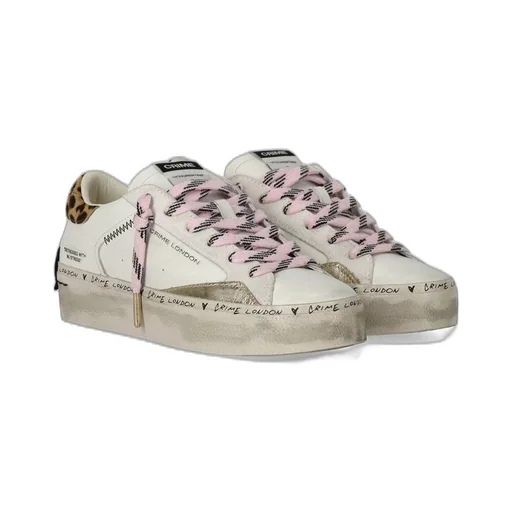 Distressed Lace-Up Sneakers