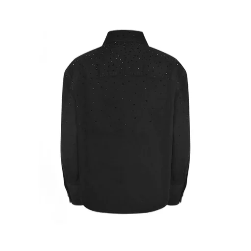 Rhinestone Button-Up Shirt