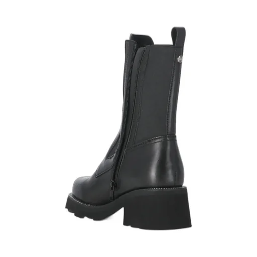 Front Zipped Panelled Boots