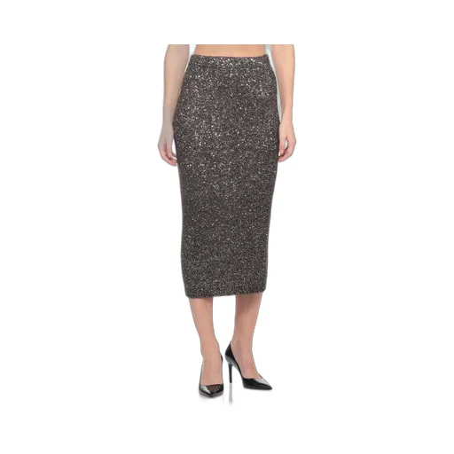 Sequined Elastic-Waist Skirt