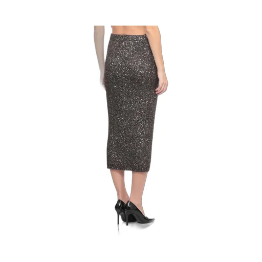 Sequined Elastic-Waist Skirt