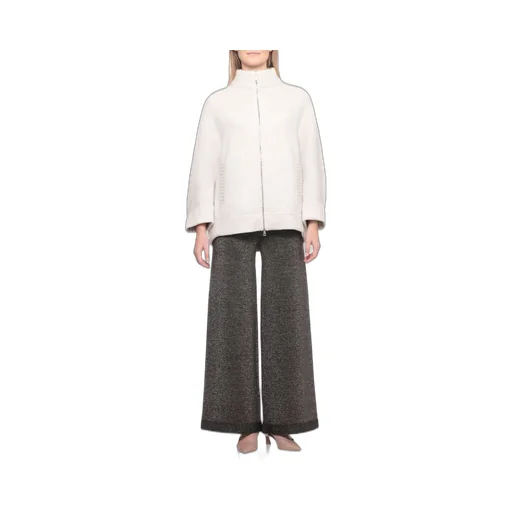 High Neck Wool Bomber Jacket