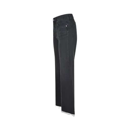 Frayed Hem Flare Jeans