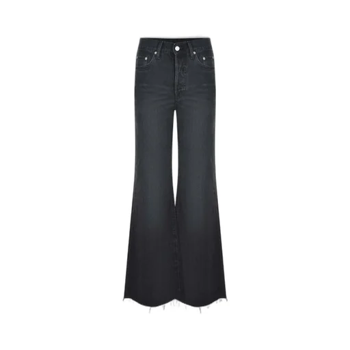 Frayed Hem Flare Jeans