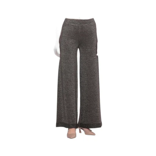 Lurex Wide-Leg Pants
