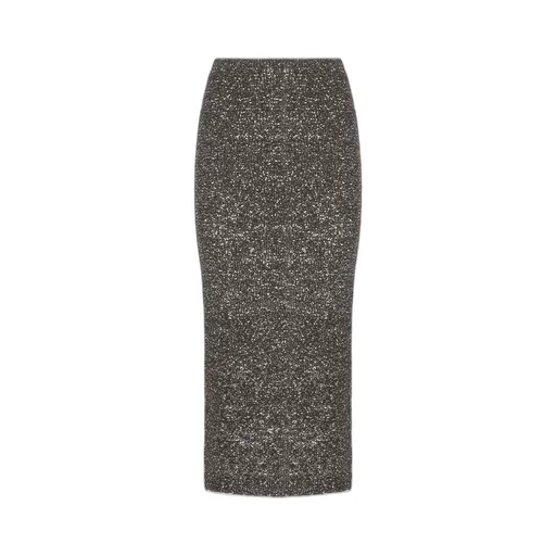 Sequined Elastic-Waist Skirt