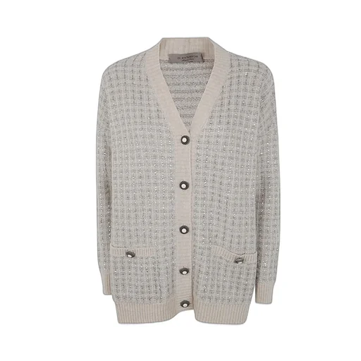 Check Crystal Cardigan