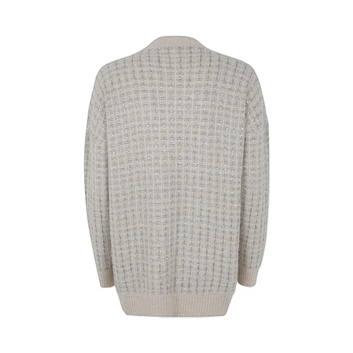 Check Crystal Cardigan