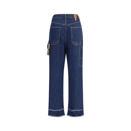 Lisa Chain Adorned Loose Fit Carpenter Jeans