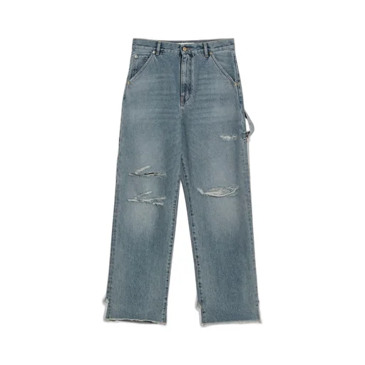 Lisa Chain Adorned Loose Fit Carpenter Denim Jeans