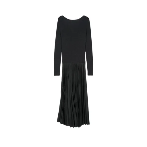 Pleated Knit Dress
