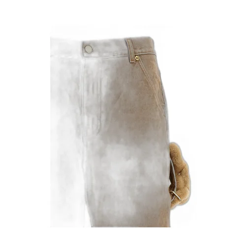 Lisa Chain Adorned Loose Fit Carpenter Flock Jeans