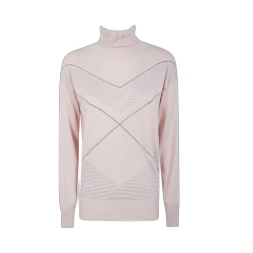 High Neck Intarsia Knitwear