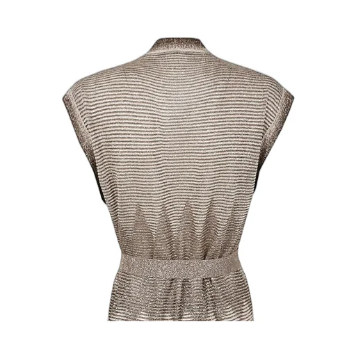 Chevron Knit Belted Dress