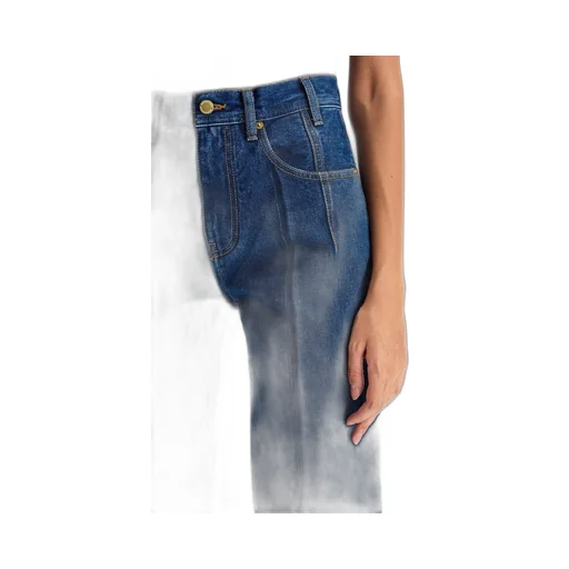 Lu Straight Leg Pleat Effect Fitted Jeans