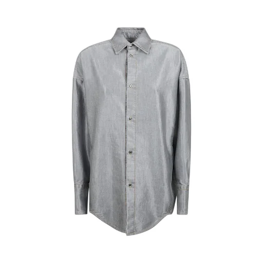 Carla Lurex Denim Oversized Shirt