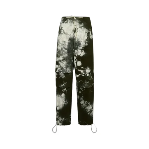 Tie-Dyed Wide-Leg Cargo Pants