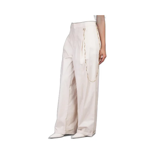 Danielle Chain Adorned Wide-Leg Trousers