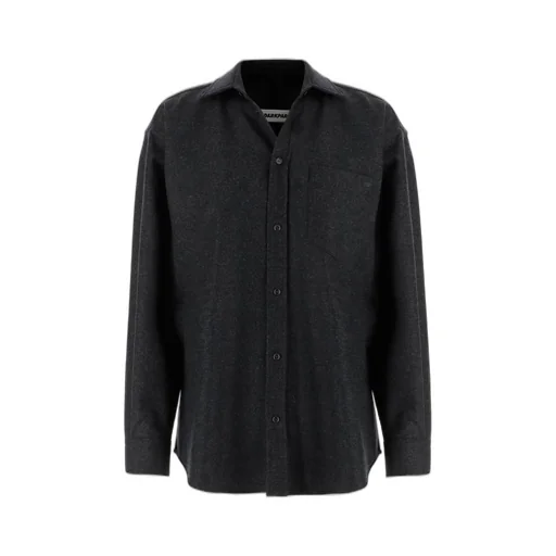 Logo Embroidered Curved Hem Shirt
