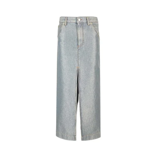 Erika Slit Denim Midi Skirt