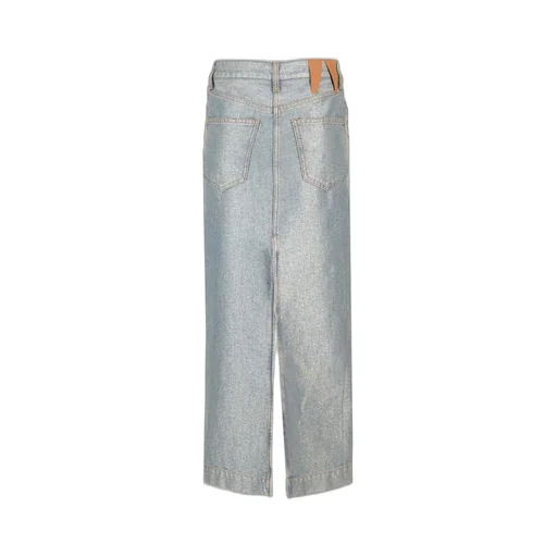 Erika Slit Denim Midi Skirt