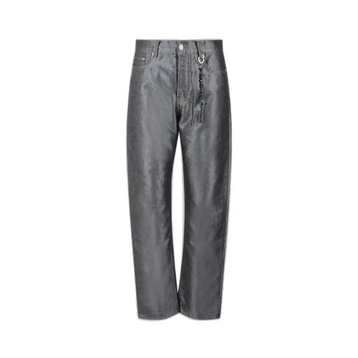 Gale Chain Adorned Relaxed Fit Lurex Denim Jeans