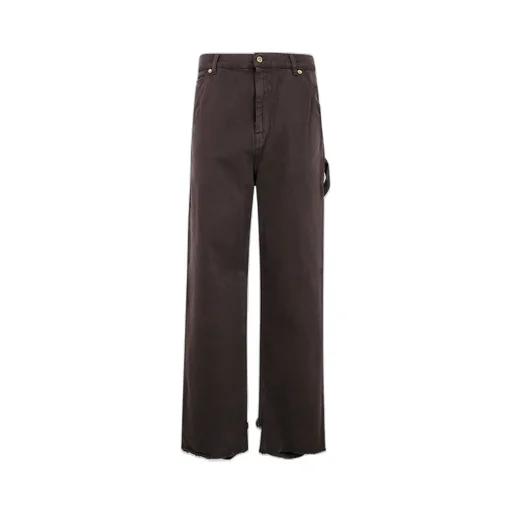 Frayed Edge Straight-Leg Jeans
