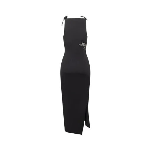 Lace Asymmetrical Maxi Dress