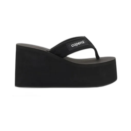 Branded Logo Detailed Wedge Sandals