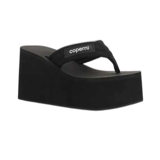 Branded Logo Detailed Wedge Sandals